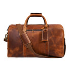 Tolredo Kratos Leather Travel Duffel - Brown-Zipper pocket on the inside for secure carry