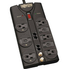 Tripp Lite 8-Outlet 3240 Joule Surge Protector with Ethernet, Coax and Dataline Protection-Colour Details: Black