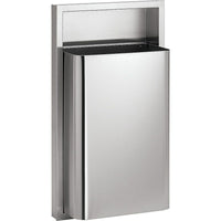 Bradley Waste Receptacles Recess-Mount, stainless steele (344-000000)-Capacity - 12 US gal.
