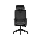 Brassex Wesley Executive Chair - Black-360-degree swivel offers a wide range of motion, while 5 casters allow for easy mobility