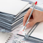Staedtler Lumocolor Non-Permanent Omnichrom All Surfaces Pencil - Red-Silver barrel, red