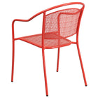 Flash Furniture Coral Indoor-Outdoor Steel Patio Arm Chair with Round Back-Integrated Arms