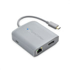 Cable Matters USB C Hub Multiport Adapter with 4K DisplayPort, 2X USB 2.0, 100Mbps Fast Ethernet and 60W PD-USB-C Dock adds Ethernet, USB, DisplayPort, and 60W charging power over a single USB-C connection