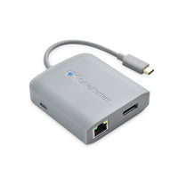 Cable Matters USB C Hub Multiport Adapter with 4K DisplayPort, 2X USB 2.0, 100Mbps Fast Ethernet and 60W PD-USB-C Dock adds Ethernet, USB, DisplayPort, and 60W charging power over a single USB-C connection