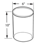 Azar Displays Clear Acrylic Cylinder, 6" x 10" (556610)-Clear