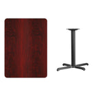 Flash Furniture 30'' x 42'' Rectangular Laminate Table Top, Mahogany with 22'' x 30'' Table-Height Base (XUMA3042T2230)-Top Size: 30"W x 42"L