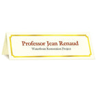 St. James Classic Tent Cards - 2-3/4 x 8-1/2" - Laser/Inkjet Printable - Ivory - Gold Foil - 50 Pack-Premium 65 lb cover paper, classic gold foil
