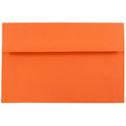 JAM Paper A8 Invitation Envelopes, 5.5 x 8.125, Brite Hue Orange Recycled, 100 Pack (95740g)-Orange