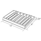 Azar Displays 8 Compartment Nail Polish Tray with Flip Front, 12" x 9.5" , 2 Pack (225508)-Each slot measures 1-3/8"W