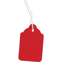 Crownhill Retail Marking / Pricing Tag With String, 1-15/16" x 1-1/4", Red, 1000 Pack-Ideal for marking prices on items in retail stores or shops