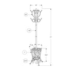 Monarch Specialties 2060 Coat Rack with Umbrella Holder - Black Metal-Convenient umbrella holder in the base with an elegant scroll design