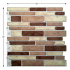 CTG Brands Multi Rectangular Tile, 10" x 10", Brown, 6 Pack-Easy DIY: simply peel off the backing and stick the self-adhesive backsplash tiles onto the desired spot without extra glue, no grout, no mess and no special tools or experience required