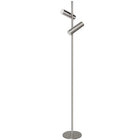 Dainolite Constance Modern Floor Lamp - Satin Chrome with Frosted Acrylic Diffuser - 12 W -Satin Chrome