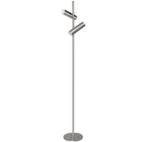 Dainolite Constance Modern Floor Lamp - Satin Chrome with Frosted Acrylic Diffuser - 12 W -Satin Chrome