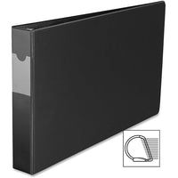 Davis 11" x 17" D-Ring Binder, 1-1/2", Black-Ledger-format antimicrobial binder features heavy-duty commercial construction for frequent reference and long use