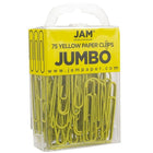 JAM Paper Office Desk Supplies Bundle, Jumbo Paper Clips & Medium Binder Clips, Yellow (4218339ye)-Yellow