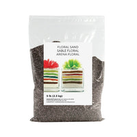 Sandtastik Floral Coloured Sand, 5 lb (2.3 kg) Bag, Graphite-Coarse grain with natural sparkle throughout