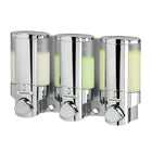 Aviva Dispenser 3, Chrome-Eliminate shower bottle clutter with this convenient dispenser