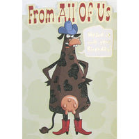 Rosedale Greeting Card, Birthday From All of Us, Humorous-Printed on premium coated card stock