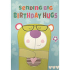 Rosedale 5-1/2" x 8" Sending Big Birthday HugsGreeting Cards And Envelopes, 6 Pack (19776)-Printed on premium uncoated card stock