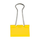 JAM Paper Binder Clips, Medium, 1.25"/32mm, Yellow, 30 Pack-Yellow Plastic