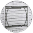 Flash Furniture 60"Dia Round Granite Plastic Folding Table - White-Seats up to 8 Adults
