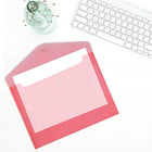 JAM Paper Plastic Envelopes with Snap Closure, Letter Booklet, 9.75 x 13, Red Poly, 12 Pack (218S0RE)-Closure: Snap