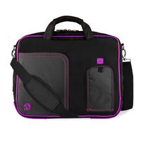 Vangoddy 13" Laptop Messenger Bag - Purple-Versatile laptop bag  Features accessory pockets for business cards, pens, stylus, and tablets or effortless organization.