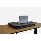 Uncaged Ergonomics CHANGEDesk Mini Desk Riser for Laptops with BASE Balance & Stability Board (CDMMBASE)-CHANGEDesk is Made of Heavy Duty Metal and Wood ; BASE is made of durable ABS plastic base with a beautiful "endless wave" pattern, and Solid, Natural Bamboo Platform.