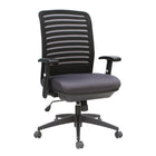 TygerClaw High Back Fabric Office Chair (TYFC2318)-Upholstered in soft and durable Black Fabric