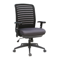 TygerClaw High Back Fabric Office Chair (TYFC2318)-Upholstered in soft and durable Black Fabric