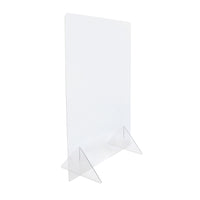 Eddie's Plexiglass Sneeze Guard - 23"W X 32"H - Clear Acrylic-Clear Acrylic Plexiglass Protective Barrier/Shield (Cashier Sneeze Guard)