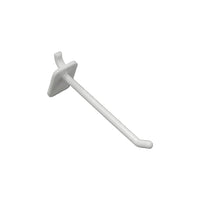 Azar Displays 4" x 0.287" Pegboard Locking Hooks, White, 50 Pack-Locking hook
