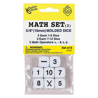 Koplow Games Whole Number Dice, 32 Pack (KOP11701)-Usage ideas: Practice basic math operations