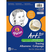 Pacon Art1st 9" x 12" Tracing Pad, Transparent, 40 Sheets, 6 Pack (PAC2369)-Age group and grade: Ages and grade all