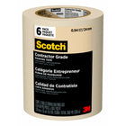 Scotch Contractor Grade Masking Tape - 0.94 in W x 60.1 yd L (24 mm W x 55 m L) - Pack of 6 Rolls-3-day clean removal leaves behind no damage or sticky residue