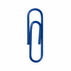 JAM Paper Colored Standard 1" Paper Clips - Dark Blue - 3 Packs of 100-Premium paper clips made from high quality vinyl coated steel wire