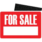 HeadLine 8"x12" "FOR SALE" Sign-Extremely durable and visible white on red styrene signs can be used indoors or outdoors