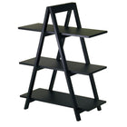 Winsome 3-Tier A-Frame Shelf, Black-A unique shelving A-Frame shelf features an exciting, modern design, these shelves are ideal for storing and displaying books and more.