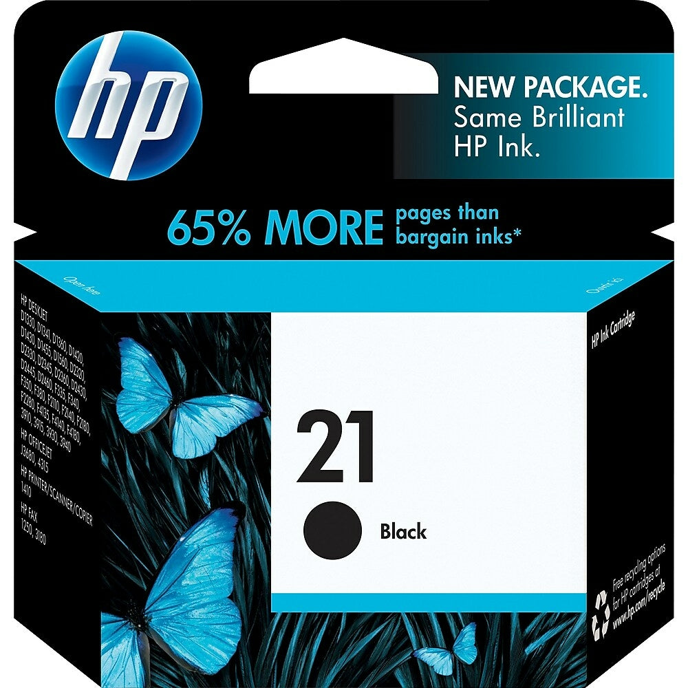 HP 21 Black Original Ink Cartridge (C9351AN) | staples.ca