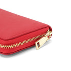 Champs RFID Zip-Around Wallet -  Red-3 gusset pockets