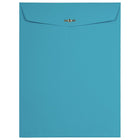 JAM Paper 9 x 12 Open End Catalog Envelopes with Clasp Closure, Brite Hue Blue, 100 Pack (73821)-Size: 9" x 12"