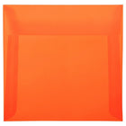 JAM Paper 6.5 x 6.5 Square Envelopes, Glamour Orange Translucent Vellum, 100 Pack (1592120B)-Glamour orange