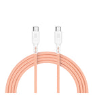 LOGiiX Vibrance Connect 100W USB-C to USB-C - Pink-Colourful & durable 1.5m cable to fast charge USB-C devices up to 100W