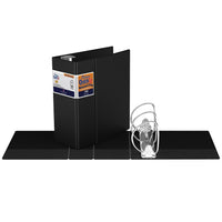 QuickFit Deluxe Heavy-Duty Commercial Binder, 5" Quickload Locking "D" Rings, Black-Heavy-duty commercial-grade contruction