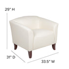 Flash Furniture HERCULES Imperial Series Leather Chair - White-1.8 High Density Foam