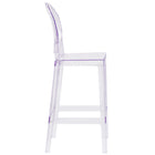 Flash Furniture Ghost Barstool with Oval Back - Transparent Crystal-Contoured Seat