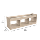 Flash Furniture Bright Beginnings Commercial Grade Modular Wooden Classroom 2 Sided, 3 Section, Open Storage Unit? - Natural-Greenguard Certified Wood for Healthier Air Quality