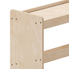 Flash Furniture Bright Beginnings Commercial Space Saving Wooden Mobile Classroom Storage Cart,3 Angled Shelves - Natural-Locking Caster Wheels For Safety