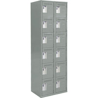 Assembled Lockerette Clean Line Economy Lockers, Fj172-Number of Tiers - 6